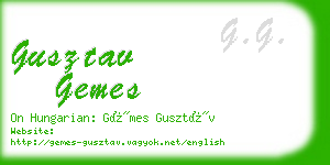 gusztav gemes business card